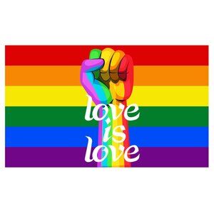Fist Love is Love-Flag